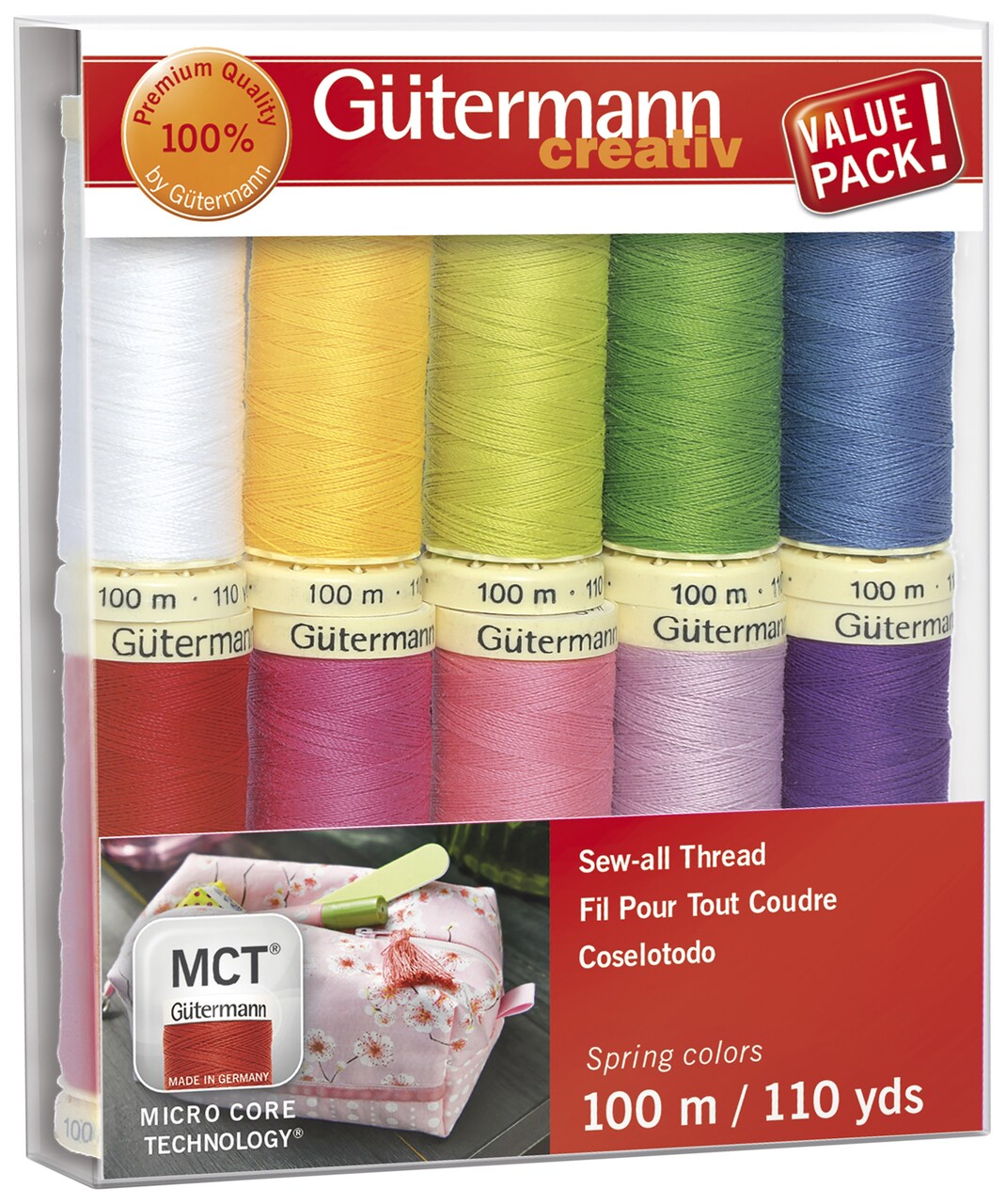 Gutermann Sew-All Polyester Thread Set - 10 Spools-Pastels